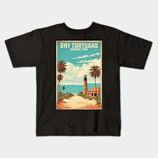 Dry Tortugas National Park USA Vintage Travel Retro Tourism Kids T-Shirt